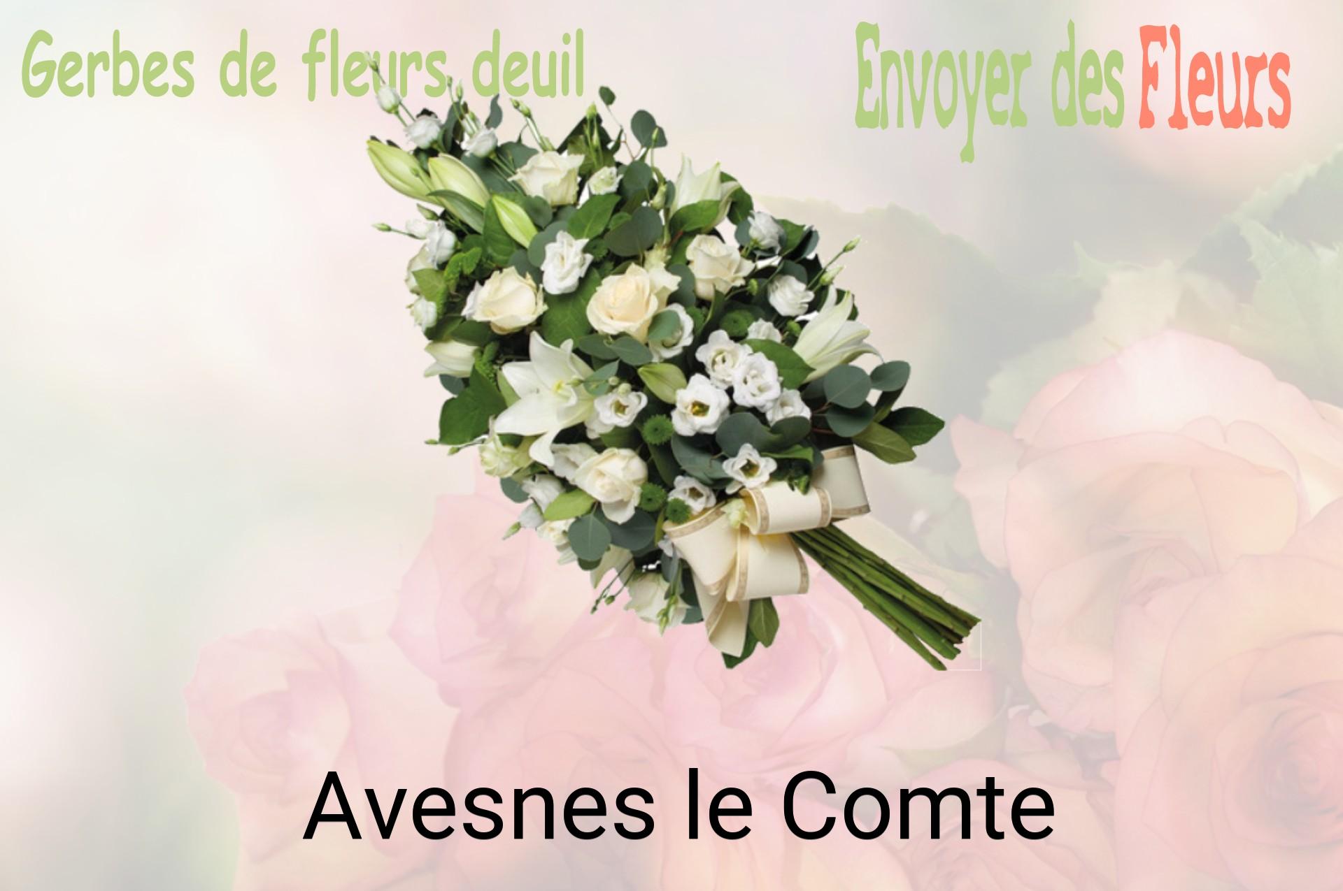 Gerbe de fleurs de deuil livrée à Avesnes-le-Comte